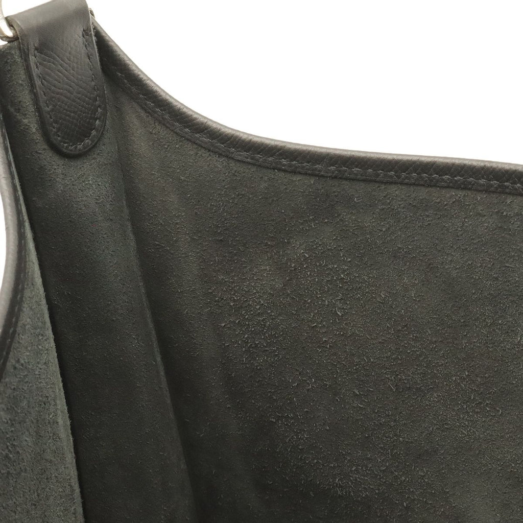 Hermes Evelyne I 1 GM Shoulder Bag Veau Epsom Black Silver — view 8