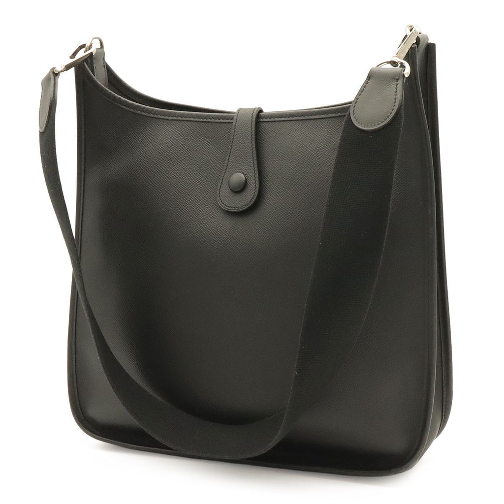 Hermes Evelyne I 1 GM Shoulder Bag Veau Epsom Black Silver — view 2