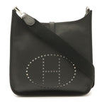 Hermes Evelyne I 1 GM Shoulder Bag Veau Epsom Black Silver