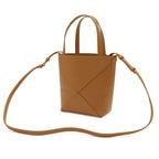 Loewe Puzzle Fold Tote Bag Mini 2-Way Shoulder Shiny Calfskin Warm Desert Camel — view 2