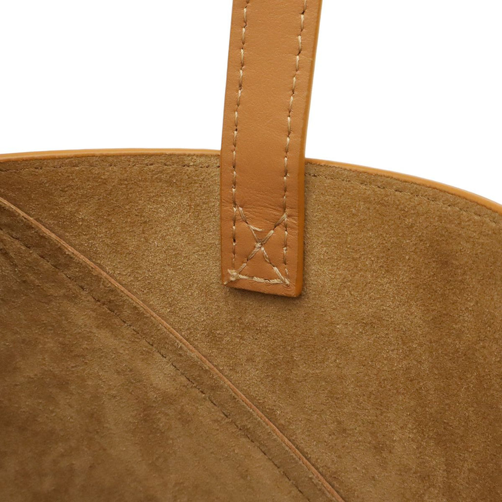 Loewe Puzzle Fold Tote Bag Mini 2-Way Shoulder Shiny Calfskin Warm Desert Camel — view 8