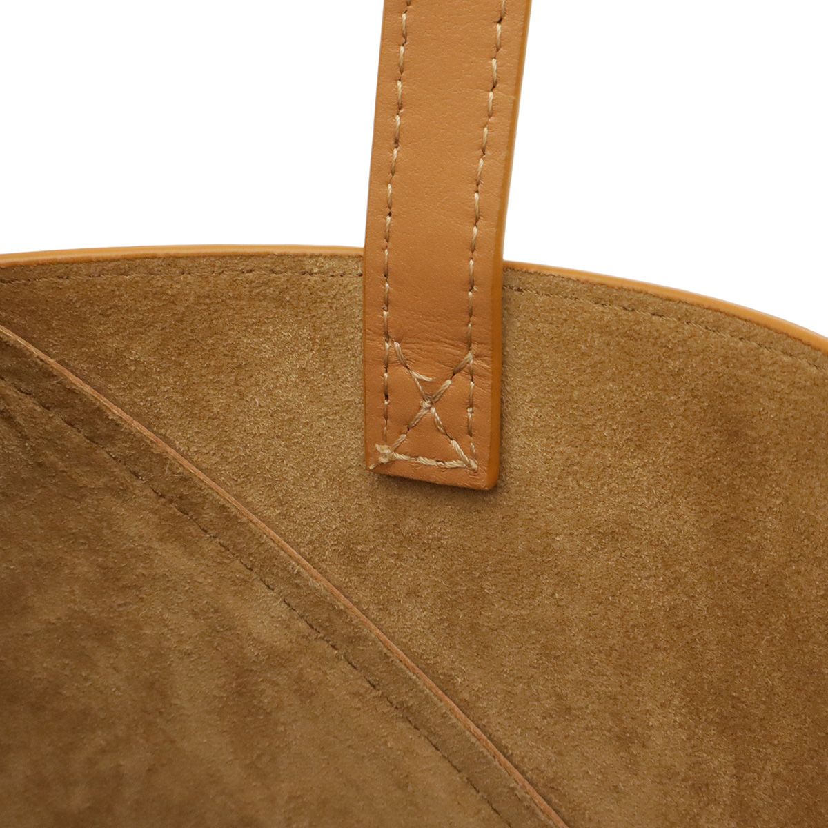 Loewe Puzzle Fold Tote Bag Mini 2-Way Shoulder Shiny Calfskin Warm Desert Camel — view 8