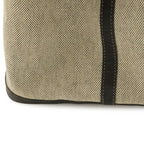 Hermes Garden Party TGM Tote Large Shoulder Bag Toile H Leather Gray Black — view 4