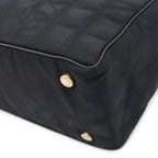 Chanel New Travel Line Tote PM Shoulder Bag Nylon Jacquard Leather Black — view 3