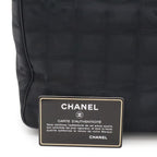 Chanel New Travel Line Tote PM Shoulder Bag Nylon Jacquard Leather Black — view 7