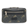 Gucci GG Supreme Web Line Tiger Waist Bag Leather Black Dark Gray