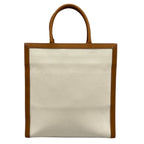 Celine Tote Bag Vertical Cabas White Black Brown Leather — view 3