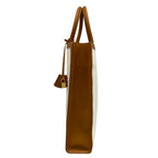 Celine Tote Bag Vertical Cabas White Black Brown Leather — view 4