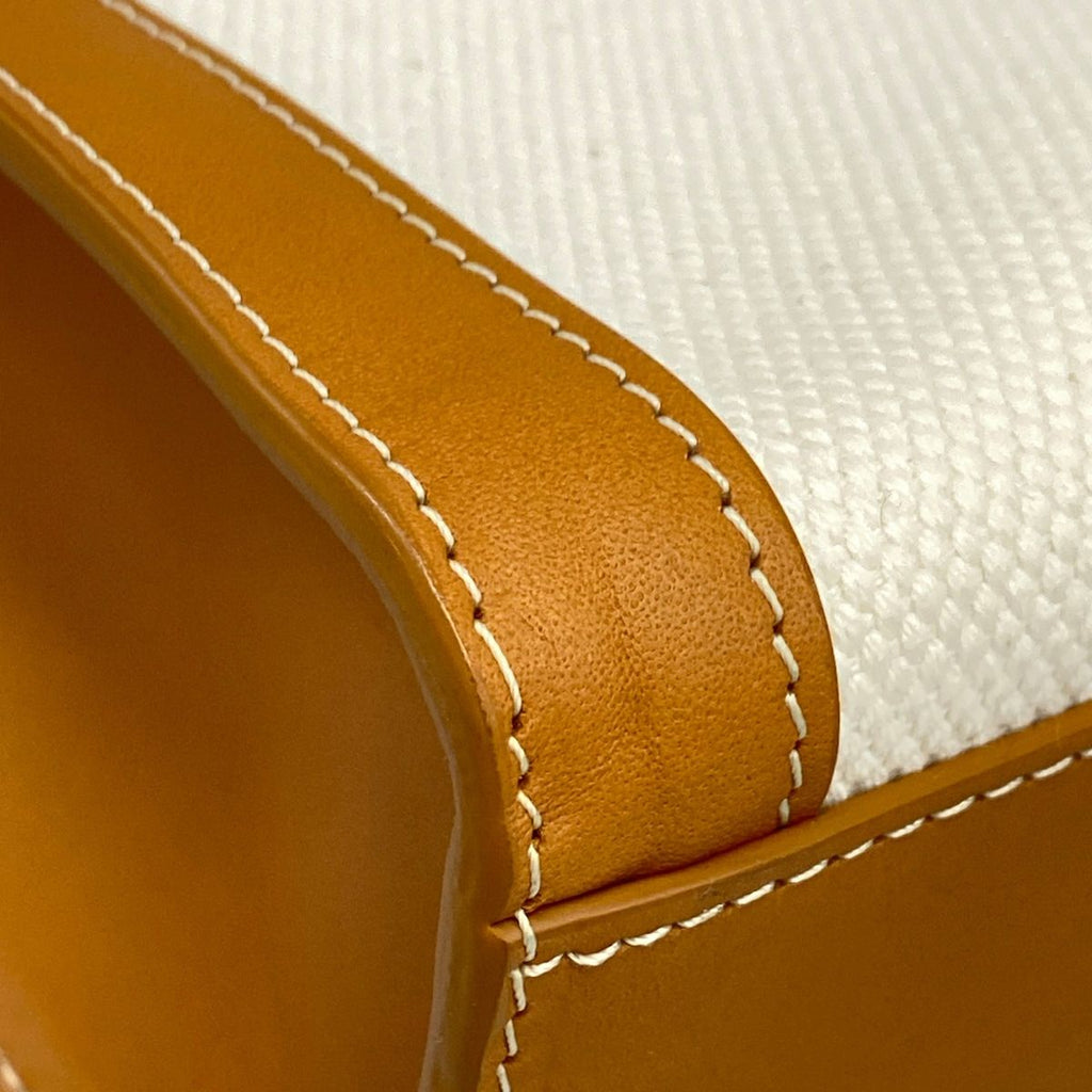 Celine Tote Bag Vertical Cabas White Black Brown Leather — view 6