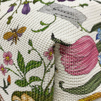 Gucci Tote Bag Giglio Small White &multicolor Mesh Flora Sherry Double G Leather — view 6