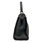 Fendi Handbageria Selleria Peekaboo Iconic Medium Black Leather Handbag — view 2