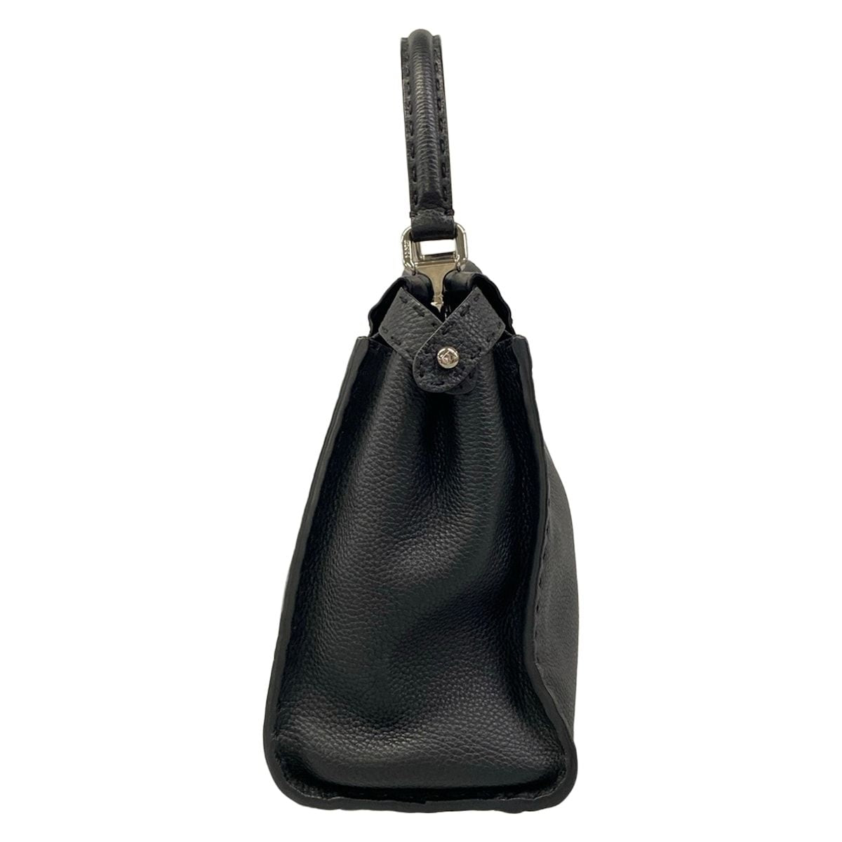 Fendi Handbageria Selleria Peekaboo Iconic Medium Black Leather Handbag — view 2