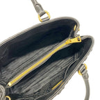 Prada Handbag Gathered Bag Black Tessuto Gaufre Leather — view 7