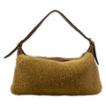Celine Shoulder Bag Medium Romy Beige Brown Shearling