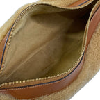 Celine Shoulder Bag Medium Romy Beige Brown Shearling — view 7