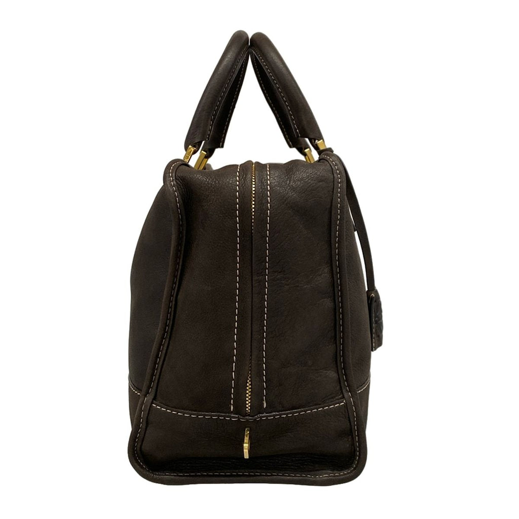 Loewe Handbag Amazona 36 Dark Brown Tortoiseshell Bijou Leather — view 2