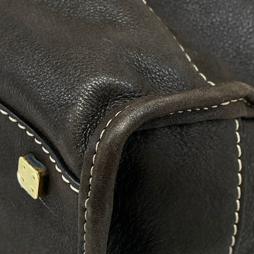 Loewe Handbag Amazona 36 Dark Brown Tortoiseshell Bijou Leather — view 6