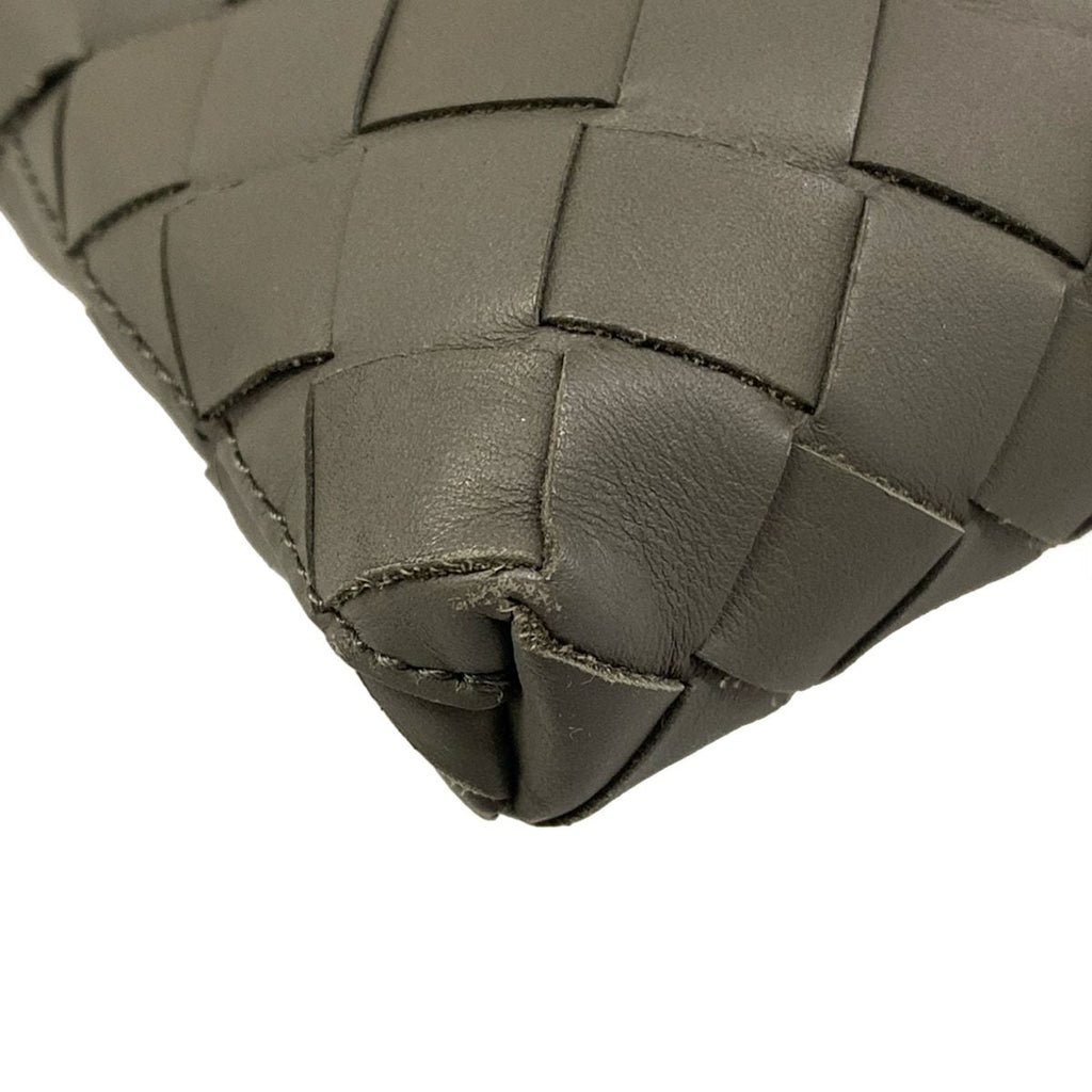 Bottega Veneta Shoulder Bag Intrecciato Gray Leather — view 6