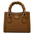 Gucci Handbag Diana Brown GG Marmont Leather