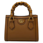 Gucci Handbag Diana Brown GG Marmont Leather