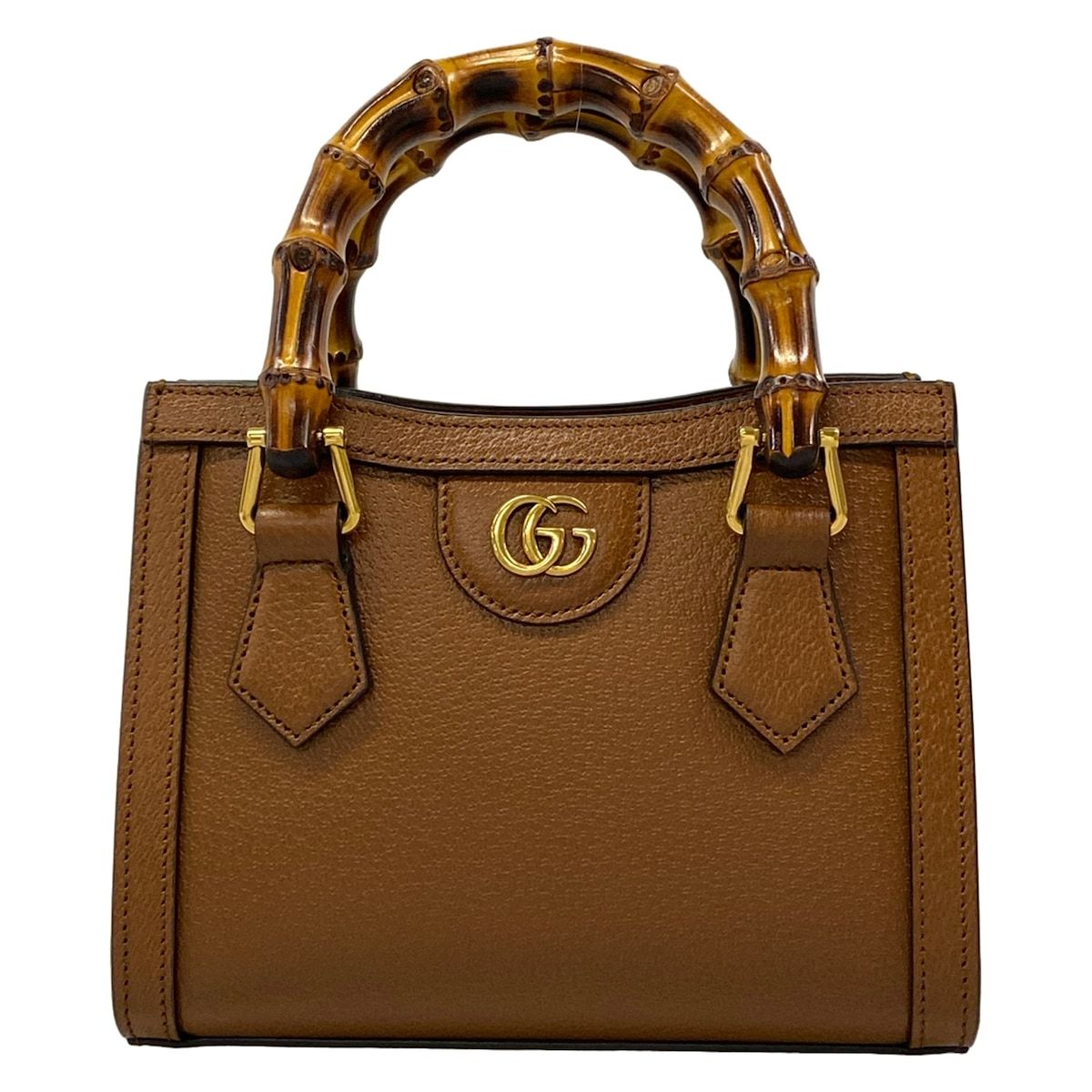 Gucci Handbag Diana Brown GG Marmont Leather