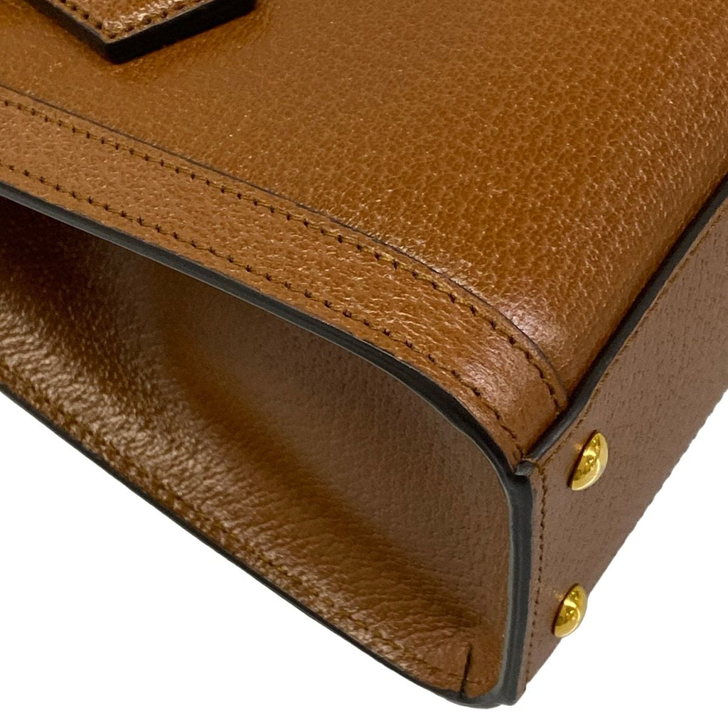 Gucci Handbag Diana Brown GG Marmont Leather — view 6