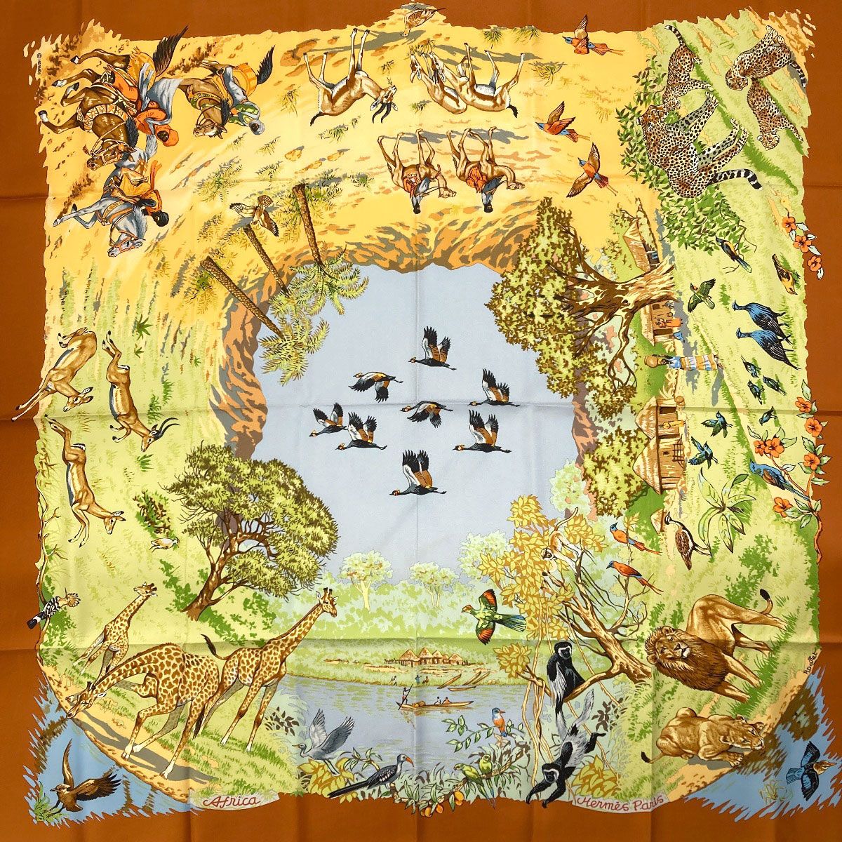 Hermes Carre 90 Africa Scarf Silk — view 3