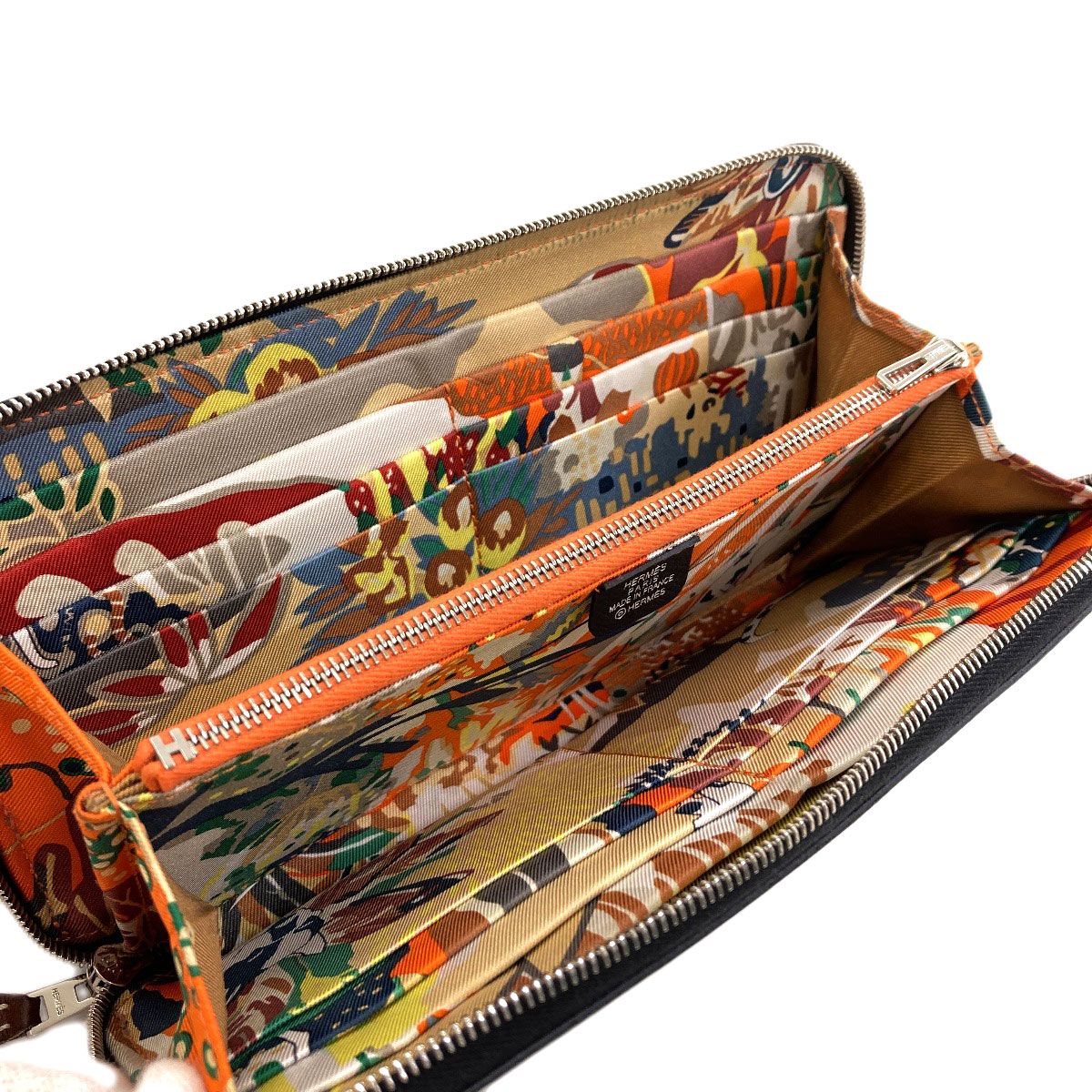 Hermes Azap Silk'in Long Silver Wallet Epsom — view 4