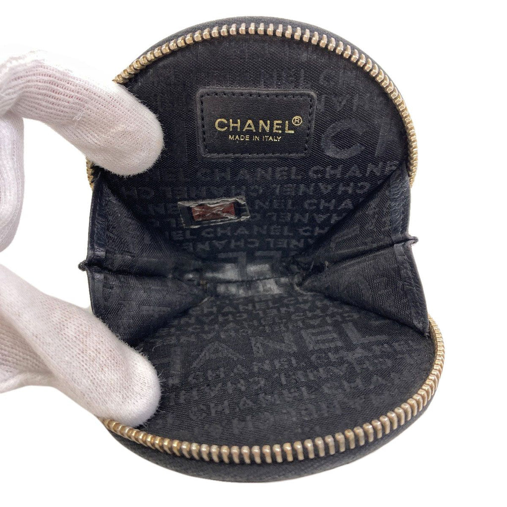 Chanel Camellia Gold Coin Purse Calfskin — view 4