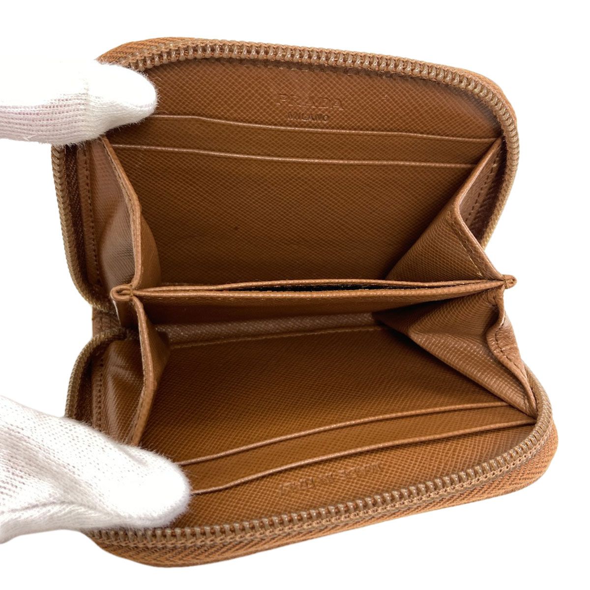Prada Logo Coin Purse Saffiano — view 4