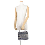 Dior Handbag Oblique Embroidered Travel Vanity Bag Medium Canvas — view 4