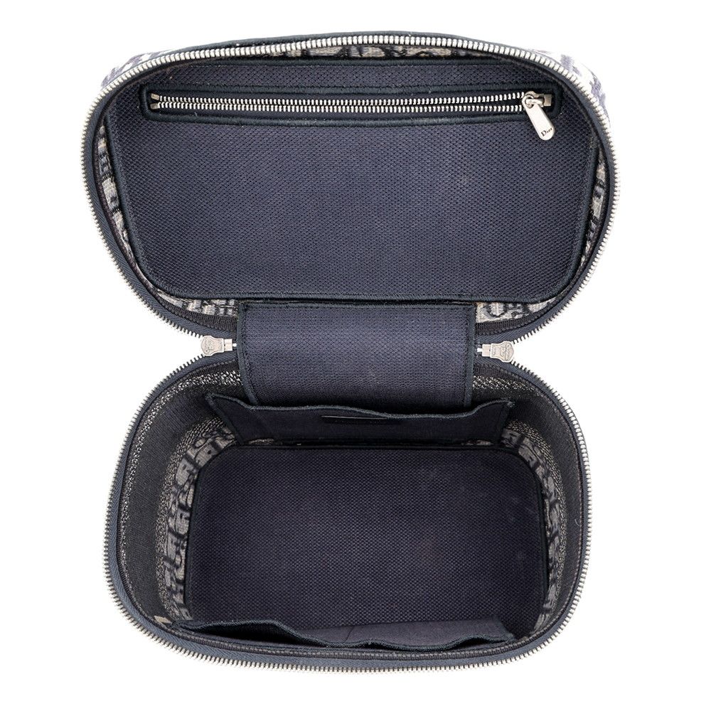 Dior Handbag Oblique Embroidered Travel Vanity Bag Medium Canvas — view 5