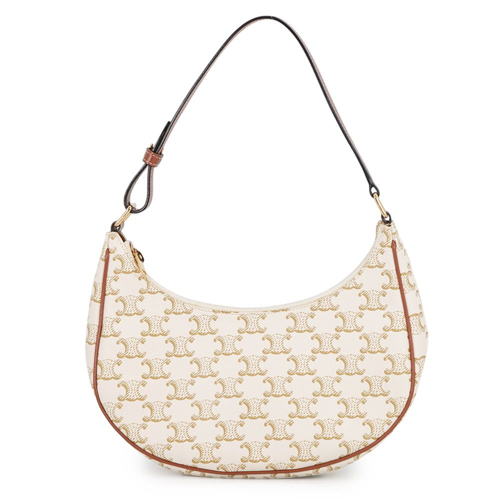 Celine Shoulder Bag Triomphe Ava Leather White