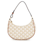 Celine Shoulder Bag Triomphe Ava Leather White