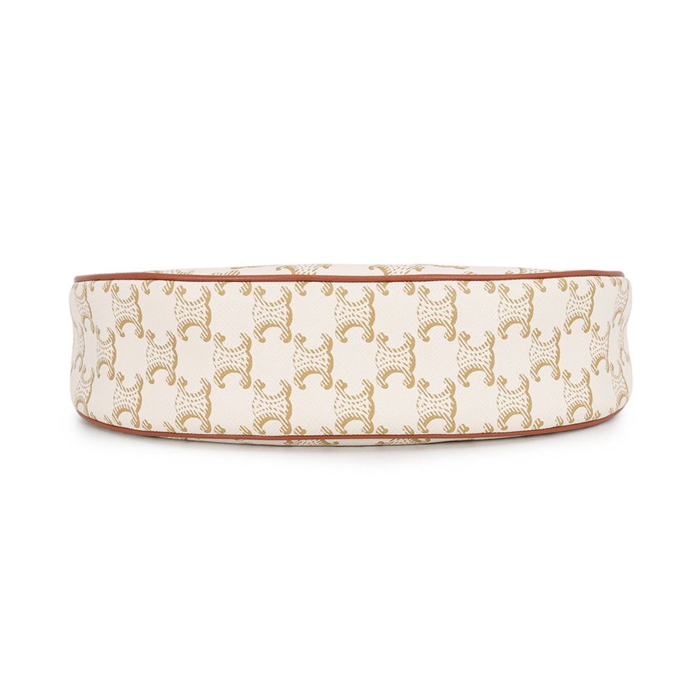 Celine Shoulder Bag Triomphe Ava Leather White — view 3