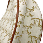 Celine Shoulder Bag Triomphe Ava Leather White — view 8