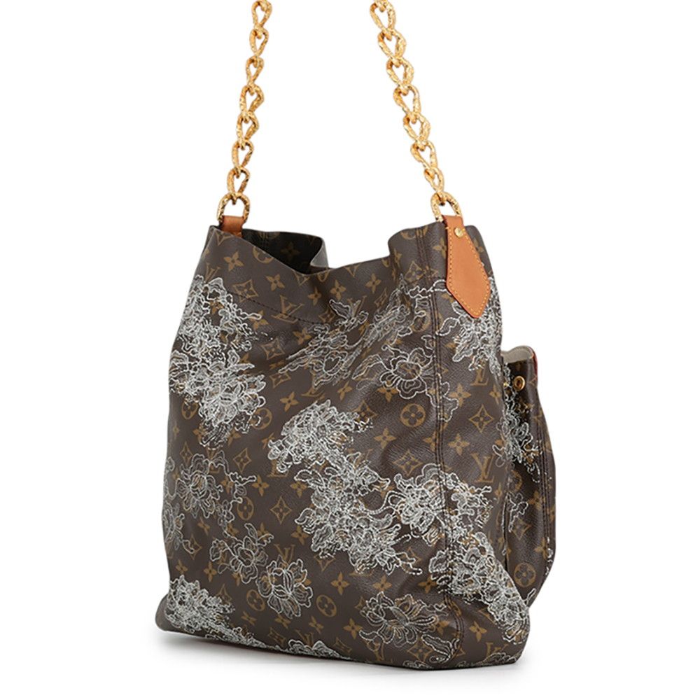 Louis Vuitton Chain Shoulder Bag Monogram Dantelle Fersen Embroidery Floral — view 2