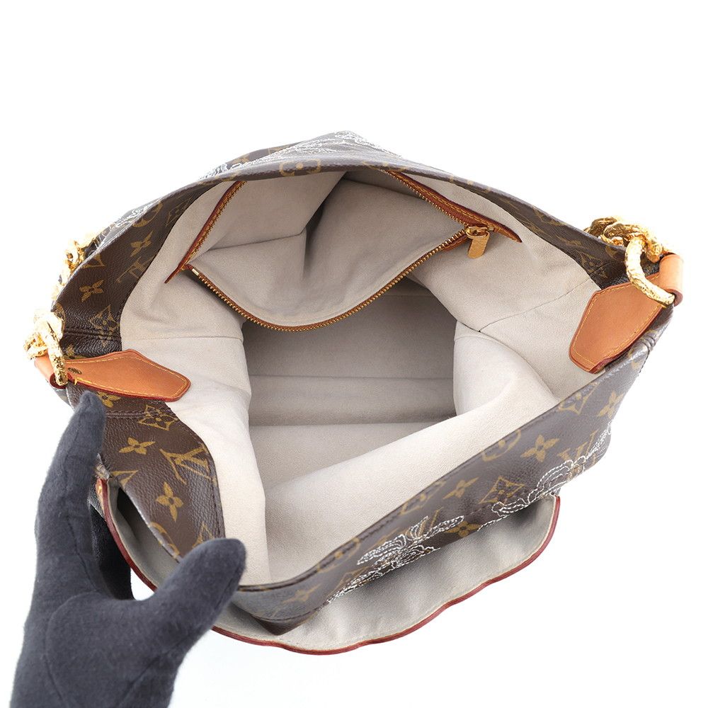 Louis Vuitton Chain Shoulder Bag Monogram Dantelle Fersen Embroidery Floral — view 5