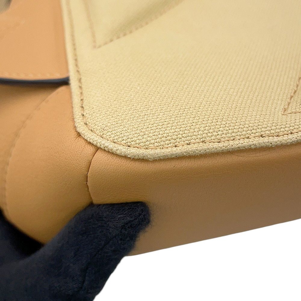 Loewe Backpack Round Calfskin Canvas Beige — view 8