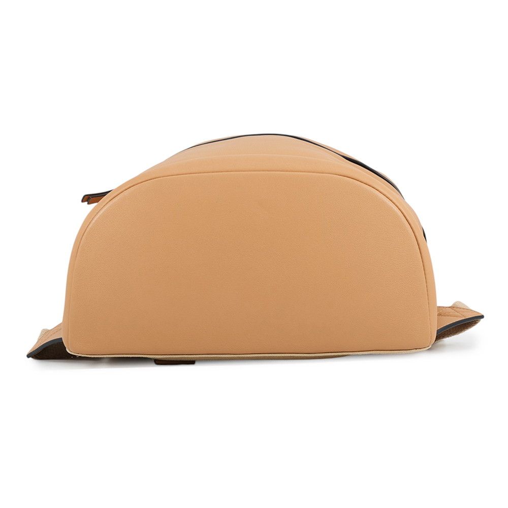 Loewe Backpack Round Calfskin Canvas Beige — view 3