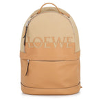 Loewe Backpack Round Calfskin Canvas Beige