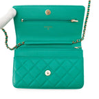 Chanel Chain Wallet Classic Quilted CC Logo Caviar Leather Shoulder Bag — view 5