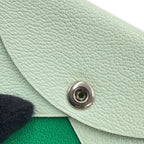 Hermes Coin Purse Calvi Duo Verso Vert Fizz Mint Silver Chevre Mysore — view 7