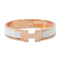Hermes Bracelet Clic H Clac PM White Pink Gold