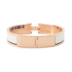 Hermes Bracelet Clic H Clac PM White Pink Gold — view 3