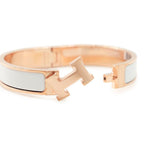 Hermes Bracelet Clic H Clac PM White Pink Gold — view 5