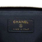 Chanel Denim Quilted Card Case Fragment Wallet CC Logo Gold Blue — view 8