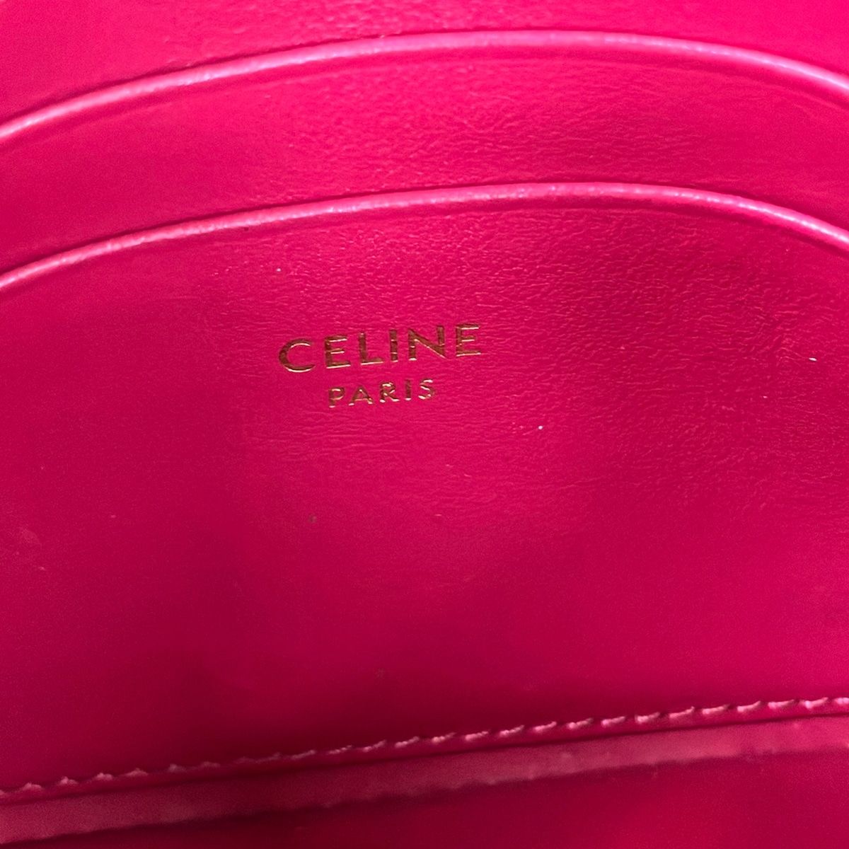Celine Coin Purse Pink Purple Quilted Leather — view 4