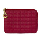 Celine Coin Purse Pink Purple Quilted Leather