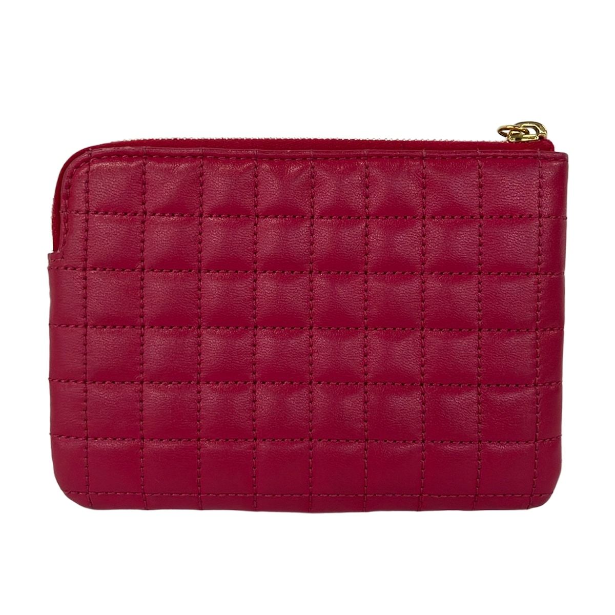 Celine Coin Purse Pink Purple Quilted Leather — view 2
